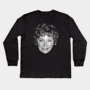 White Goldem Estelle Getty Vihntage Kids Long Sleeve T-Shirt